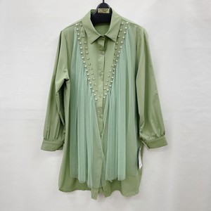 Button Shirt/Blouse Spring/Summer Mesh