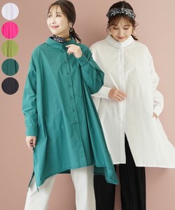 Button Shirt/Blouse Band-Collar Shirt A-Line One-piece Dress 【2024NEW】
