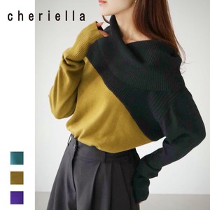 Sweater/Knitwear Bicolor Intarsia Short Length