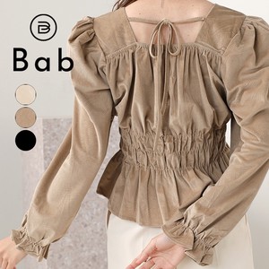 Button Shirt/Blouse Tops Shirring 2024 Spring New