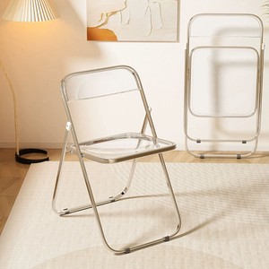 クリアチェア パイプ椅子 椅子 チェア 透明椅子 幅46×奥行47×高さ75cm