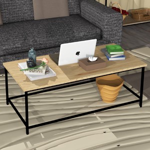 ローテーブル センターテーブル コーヒーテーブル リビング テーブル 机 スチールフレーム 組立簡単