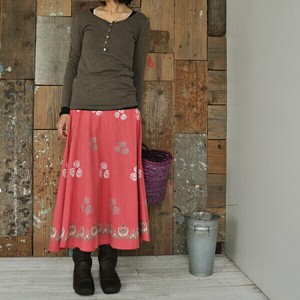 インド綿 巻きスカート エスニックローズ ピンク ロング丈 約86cm ファッション