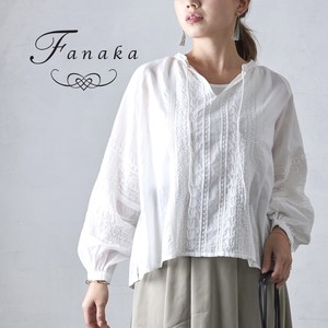 【Fanaka204SS新作】ラインハンド刺繡風ブラウス