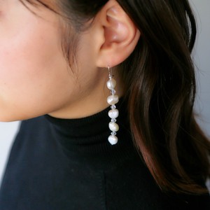 Pierced Earrings Silver Post Rhinestone