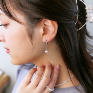 Pierced Earrings Silver Post 6mm Made in Japan