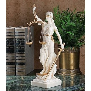 正義の女神 テミス像（テーミス像）彫像 大理石風彫刻法律の正義を象徴する彫像弁護士司法修習生輸入品