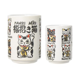 YAMATO寿司湯呑 福招き猫＜日本製＞