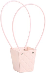 フラワー　花　母の日エンボスペーパーバッグ　ダ鉢2.5号用ピンク