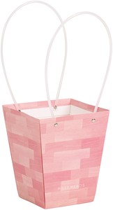 フラワー　花　母の日ペーパーバッグ　ダ鉢5号用ピンク
