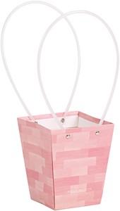 フラワー　花　母の日ペーパーバッグ　ダ鉢4号用ピンク
