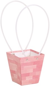 フラワー　花　母の日ペーパーバッグ　ダ鉢3号用ピンク