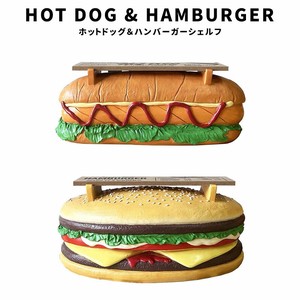 HOTDOG  HAMBURGER SHELF ホットドッグ ハンバーガー シェルフ 壁掛け 棚 アメリカ ディスプレイ