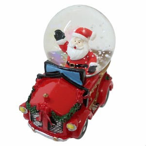 【インテリアオブジェ】スノーグローブ サンタカー クリスマス