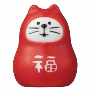 【マスコット】福寄せカーニバル 立てて飾れるお正月箸置き 猫だるま