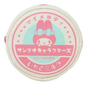 【コスメポーチ】マイメロディ 牛乳瓶のふた風ポーチ