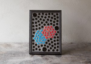 【原画・オリジナル】薔薇 バラ 模様 幾何学 タイルアート 世界にたった一つだけ H19.0×W13.8 cm