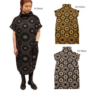 Tunic One-piece Dress Ladies' Short-Sleeve Polka Dot
