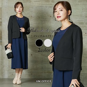 Vネックボレロジャケット【02694】ベージュ　ブラック　結婚式　オケージョン