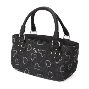 【SAVOY(サボイ)】デニム素材にハートの模様が入った可愛らしいハンドバッグ。