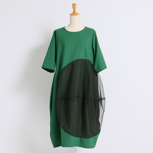 Pre-order Casual Dress Organdy Switching 2024 Spring/Summer