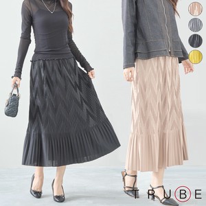 Skirt Pleated Long Skirt L 【2024NEW】