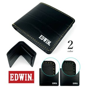【全2色】 EDWIN エドウイン カラーステッチ 二つ折り財布 ウォレット 再生皮革(0510599)