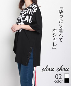 2024ss新作　三色テープ付き英字Tシャツ  大きいサイズ  2024人気 chou chou東京