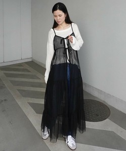 Casual Dress Camisole Dress Summer Tulle Tiered Spring