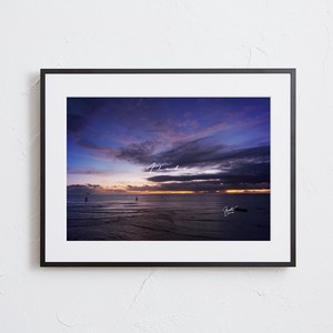 【おしゃれアートポスター】ハワイ ビーチ 海 風景・景色 夕焼け サンセット 写真 photo A4 A3 A2