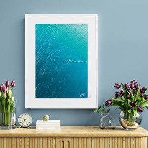 【おしゃれアートポスター】ハワイ 海 波 風景 景色 ビーチ エメラルドグリーン 写真 photo A4 A3 A2