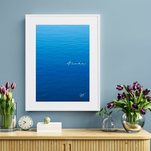 【おしゃれアートポスター】ハワイ 海 波 風景 景色 ビーチ ブルー 写真 photo A4 A3 A2