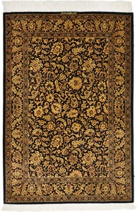 ペルシャ 絨毯 クム シルク 手織 マット モハンマディ工房 ザロチャラク(約80×120cmサイズ)71