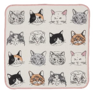 Gauze Handkerchief Gauze Towel Cat NEW Made in Japan