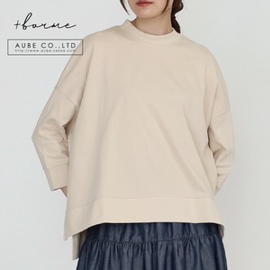 sale【2024春夏】七分袖脇スリット入りワイドプルオーバー