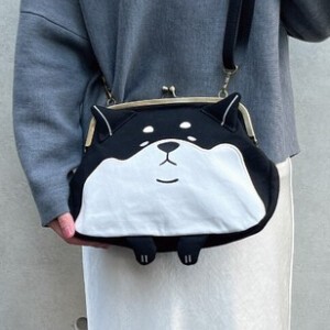 Shoulder Bag Gamaguchi A5 Shiba Dog Pocket Shiba Inu Ladies' M Dog