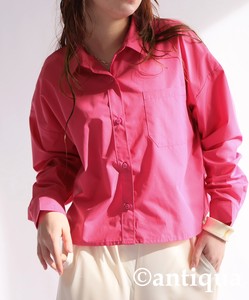 Antiqua Button Shirt/Blouse Long Sleeves Tops Ladies'