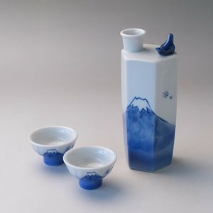 富士　うぐいす酒器揃　美濃焼（日本製）