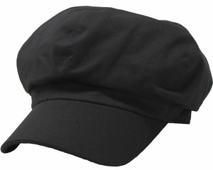 【大きいサイズ帽子 最大約65cm 調節可能】キャスケット ワークキャップ コットン 6方 ブラック