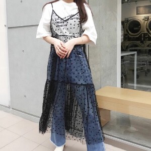 Casual Dress Tulle Camisole Dress Layered Summer Spring Polka Dot