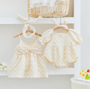 Kids' Casual Dress Hair Band Summer Rompers Spring One-piece Dress Kids