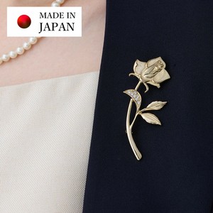 日本製 バラ モチーフ 薔薇 ローズ ブローチ キラキラ  ジュエリー BL-12