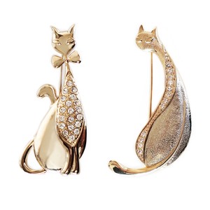Brooch Animals Animal Cat Jewelry Brooch Made in Japan