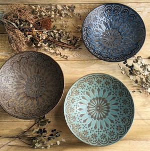 Mino ware Main Dish Bowl Pottery 3-colors Made in Japan
