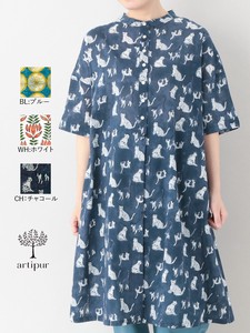Casual Dress Spring/Summer One-piece Dress Block Print