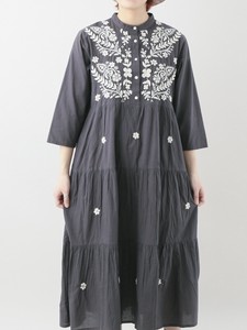 Casual Dress Color Palette Indian Cotton Spring/Summer One-piece Dress 3 Colors