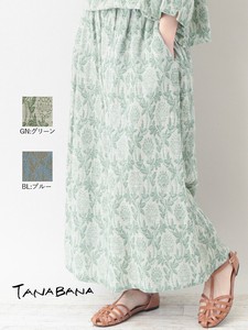 マムフラワー・ジャガードコットン　スカート（2カラー）【24春夏新作】
