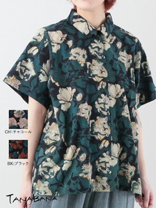 Button Shirt/Blouse Shirtwaist Indian Cotton Spring/Summer Block Print