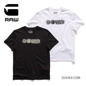 ジースター ロウ【G-STAR RAW】DISTRESSED LOGO T-SHIRT メンズ Tシャツ 半袖 ロゴ トップス