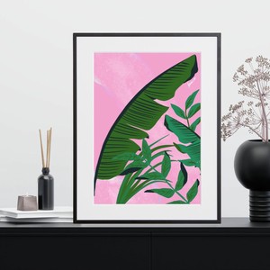 【おしゃれアートポスター】ボタニカル 観葉植物 イラスト PK A4 A3 A2